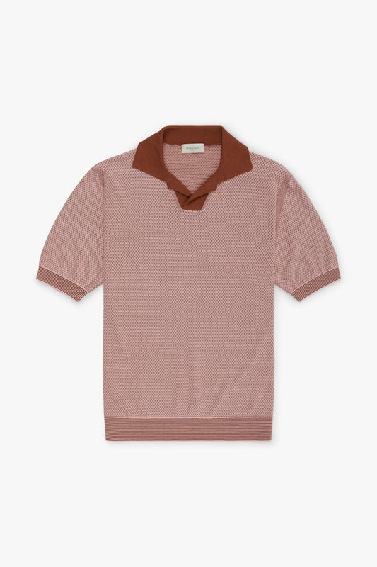 Two tone pink polo shirt