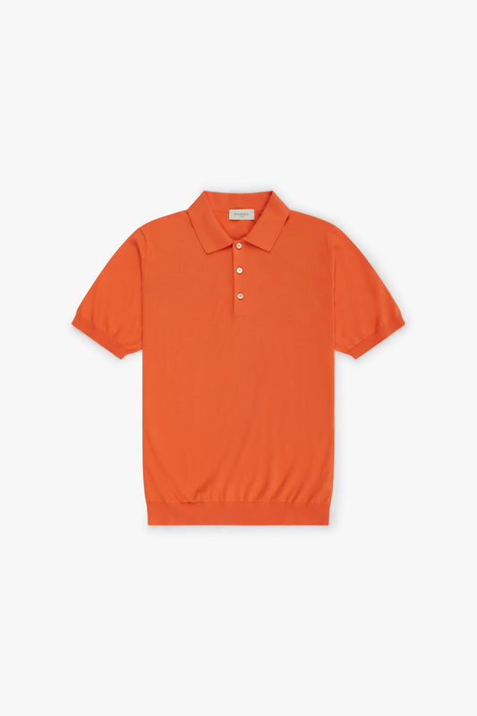 Orange short sleeve polo shirt