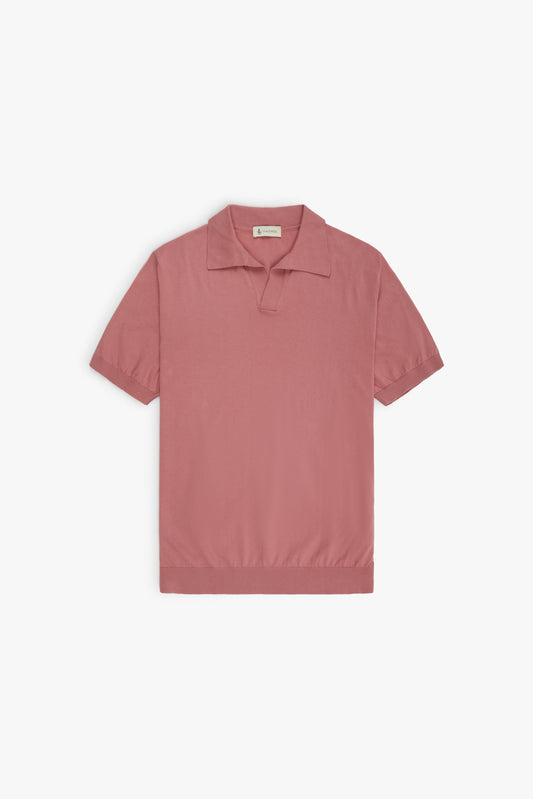Pink short sleeve polo shirt