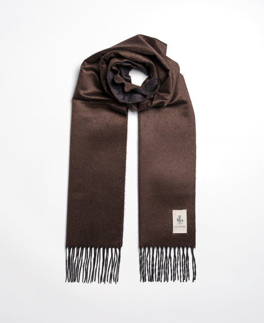 MIRROR - Two-tone Brown Cashmere Scarf