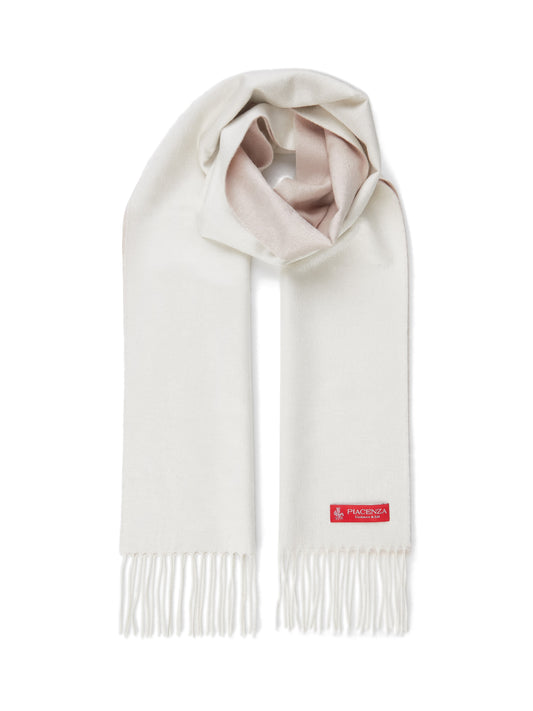 MIRROR - Two-tone white cashmere silk scarf