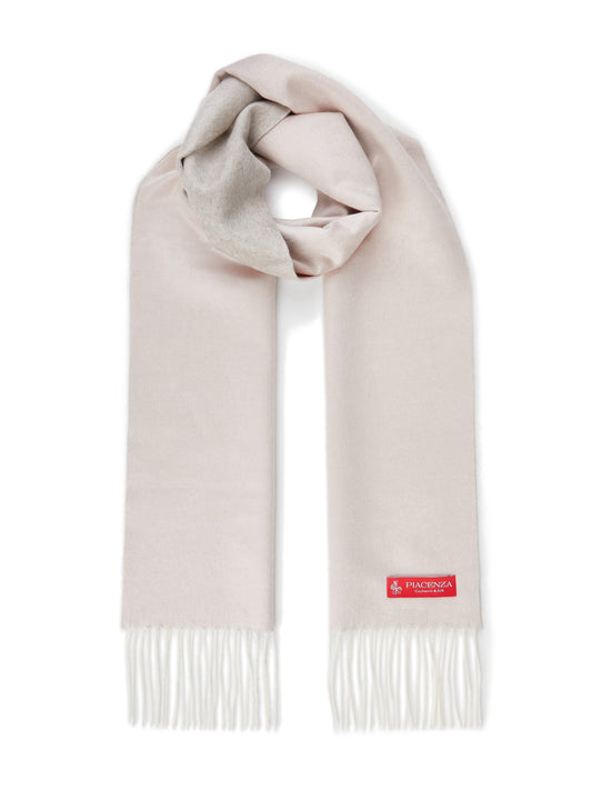 MIRROR - Two-tone pink gray silk cashmere scarf