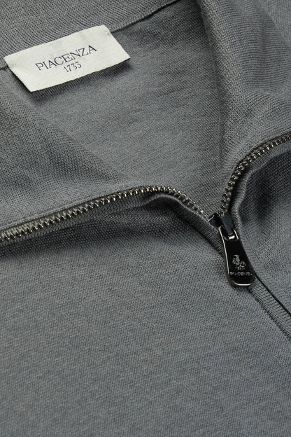 Dark gray full zip cardigan
