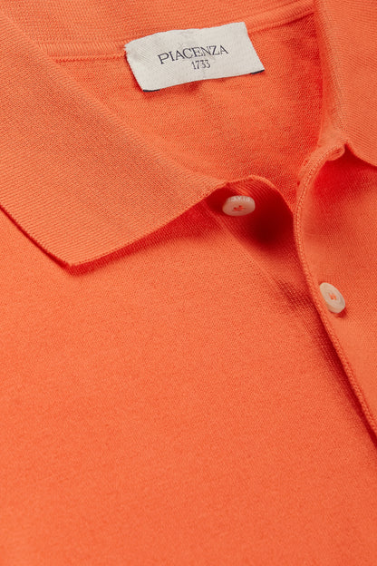 Orange short sleeve polo shirt
