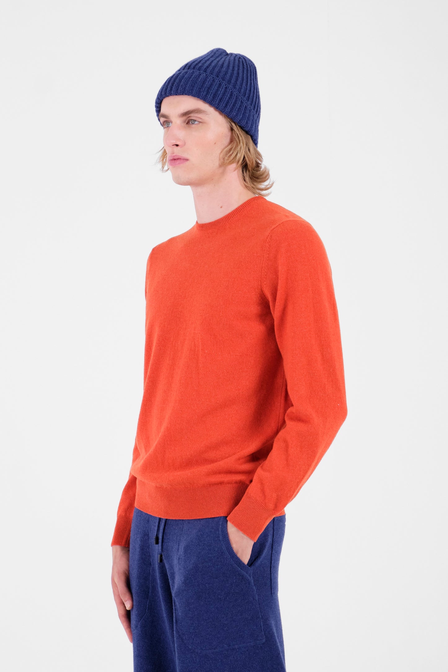 Orange crewneck sweater