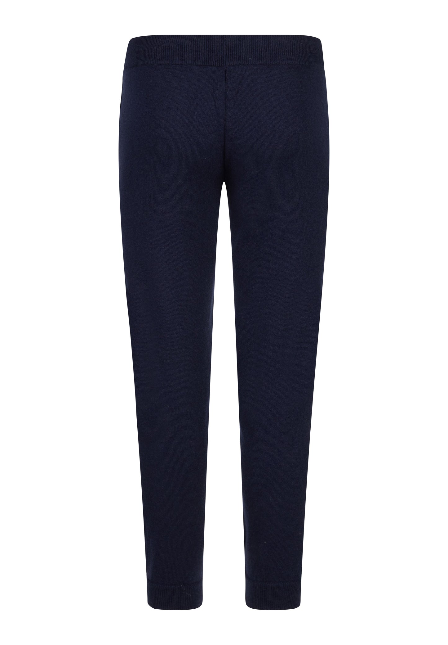 Blue jogging trousers with ribbed bottom