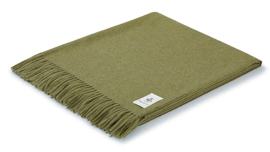 Aeternum Light green throw in pure Cashmere