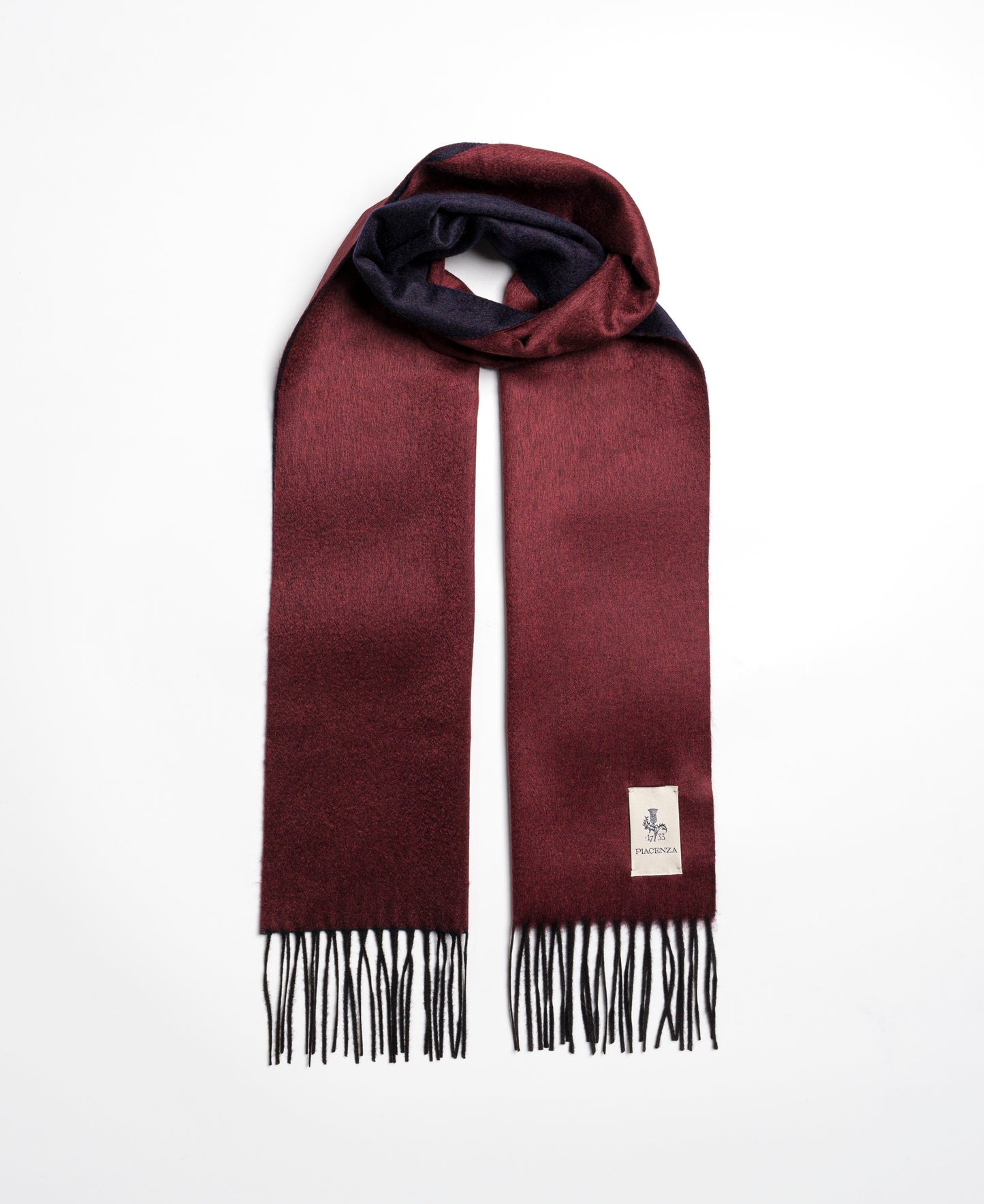 MIRROR - Two-tone Purple / Volcano cashmere / silk scarf