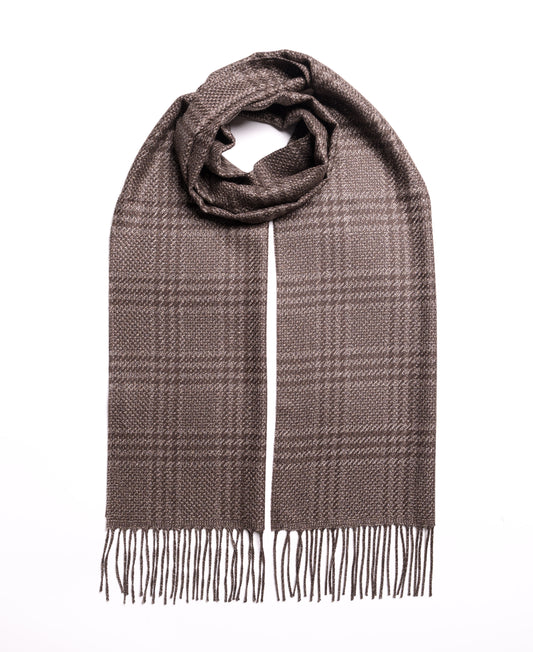 Uras scarf in brown tones in Cashmere Silk
