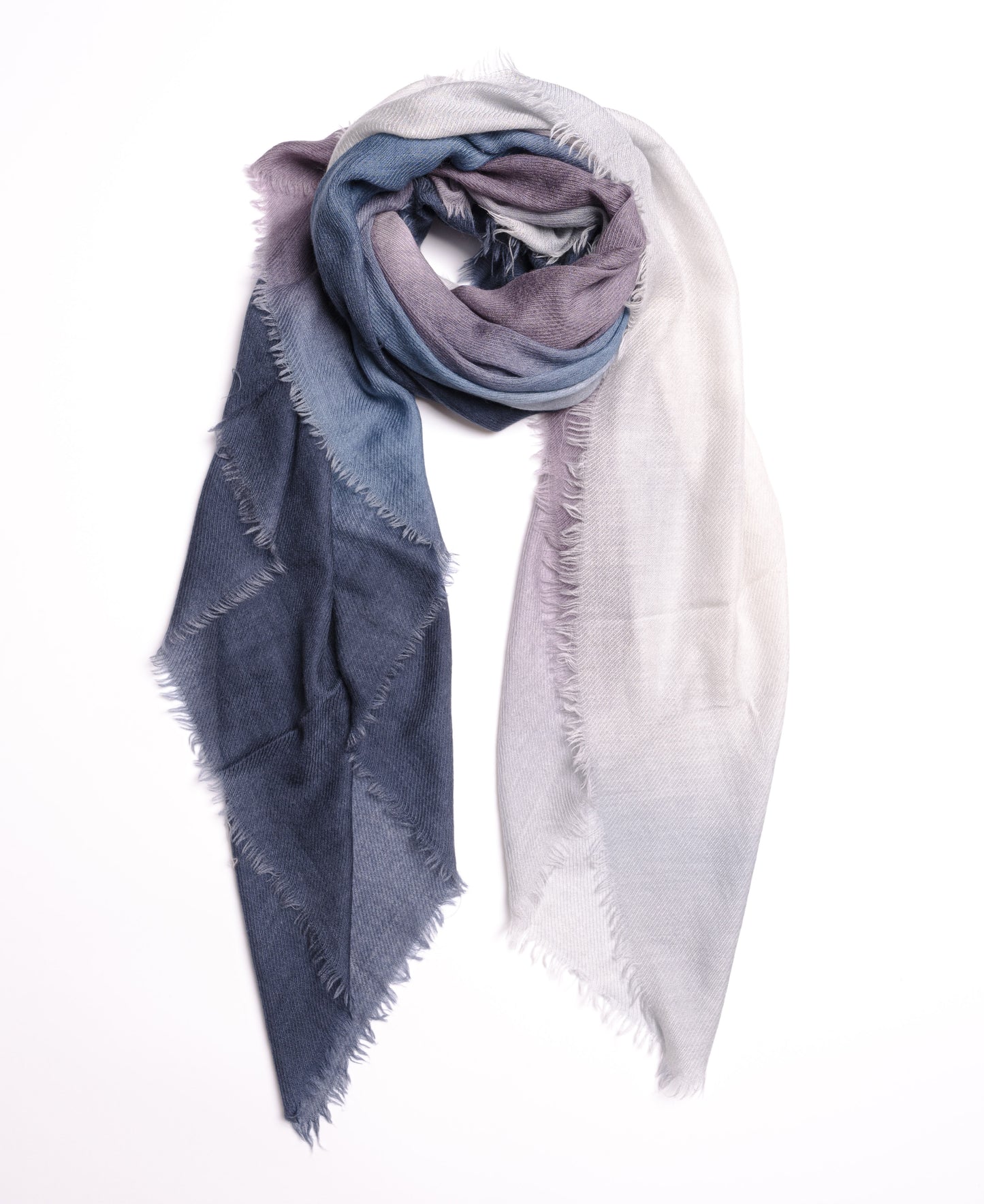 Hand airbrushed Ebru scarf in pure Cashmere