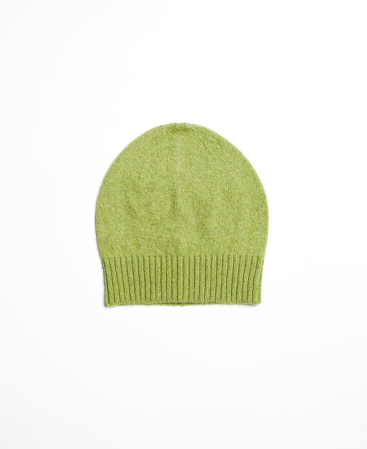 Green shaved cap with ribbed bottom