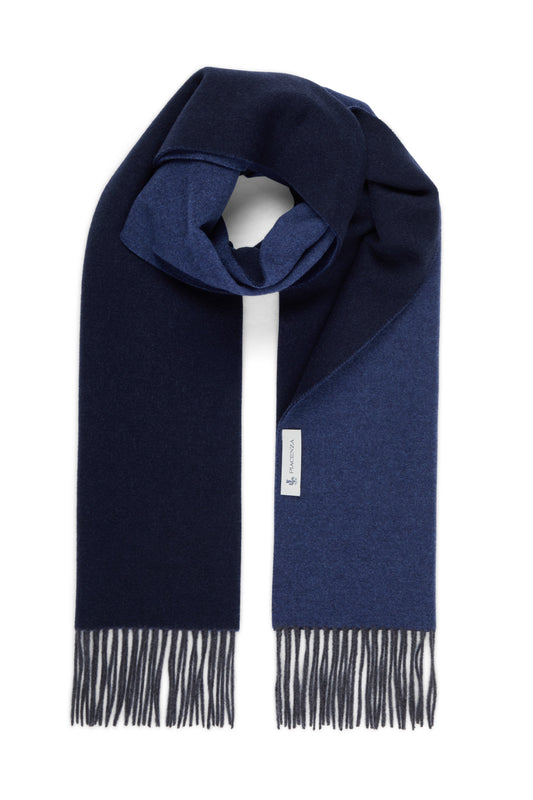 Navy blue Eternity scarf in pure Alashan Cashmere