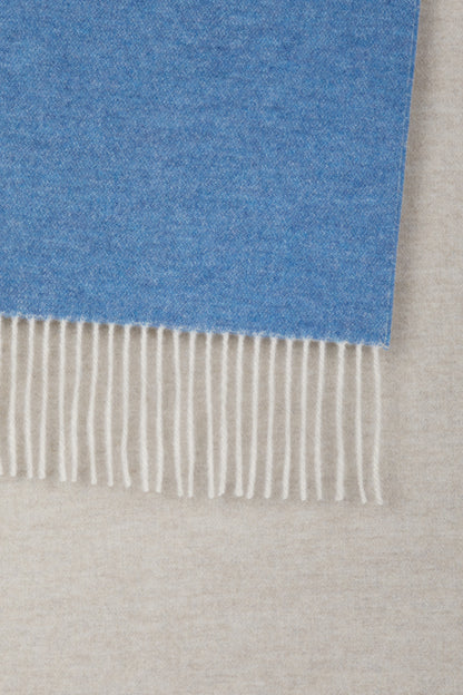 Eternity light blue scarf in pure Alashan Cashmere