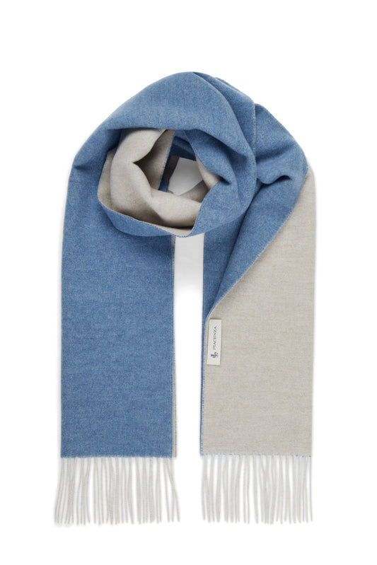 Eternity light blue scarf in pure Alashan Cashmere