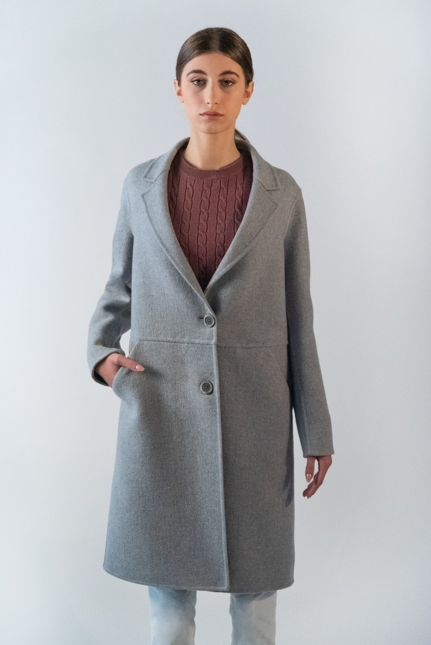 double gray coat