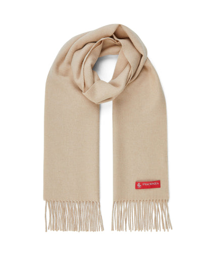 California fringed scarf in Baby Camel cappuccino